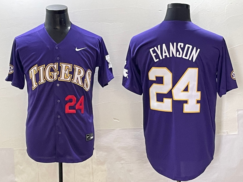 Men 2025 LSU Tigers #24 Eyanson blue Joint Name Nike NCAA 2025  Jersey->oklahoma city thunder->NBA Jersey